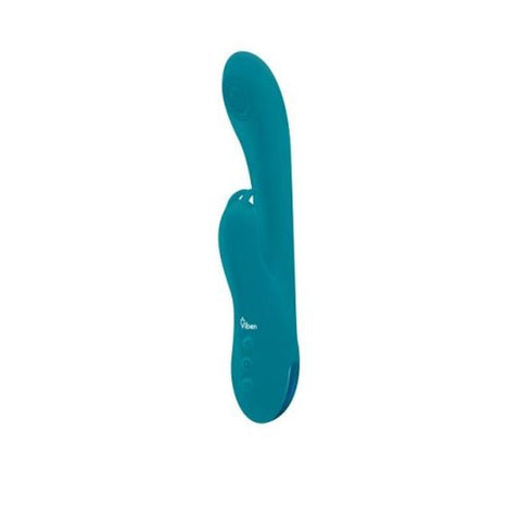 Viben Razzle Rechargeable Thumping Rabbit Ocean Adult Sex Toy Blue VIBRATORS-RABBIT