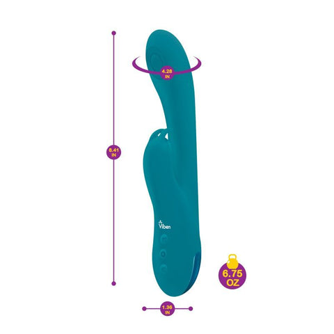 Viben Razzle Rechargeable Thumping Rabbit Ocean Adult Sex Toy VIBRATORS-RABBIT