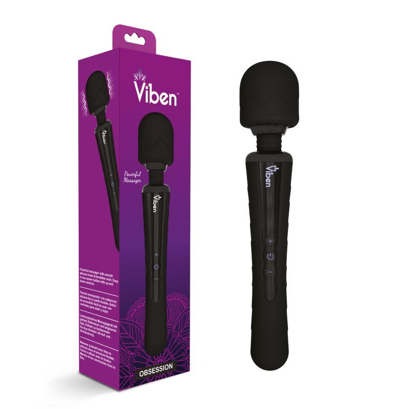 Viben Obsession Rechargeable Wand Massager in Black Electric Massager