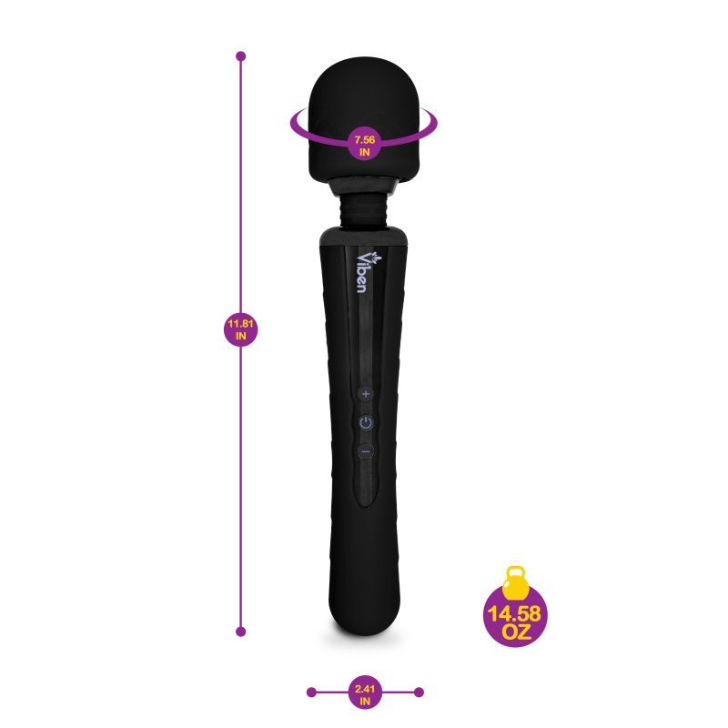 Viben Obsession Rechargeable Wand Massager in Black Electric Massager