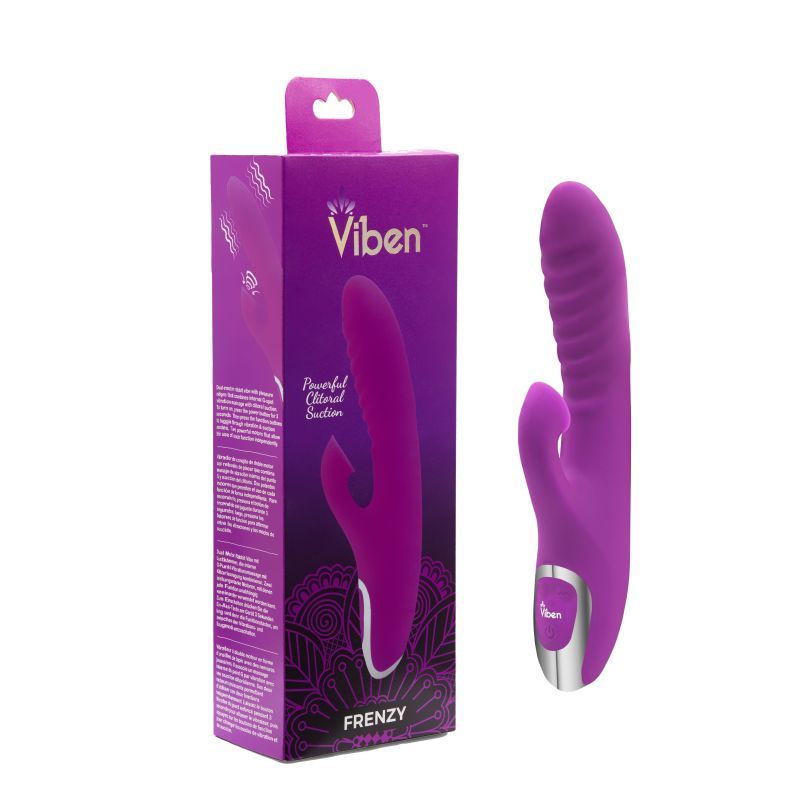 Viben Frenzy Suction Rabbit Vibe in Berry VIBRATORS-RABBIT