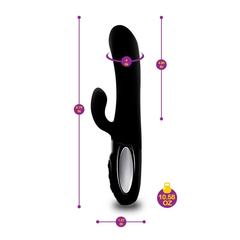 Viben Hypnotic Thrusting Rabbit Vibe with Swinging Clit Stimulator in Black > Vibrators > Ladies > Rabbit