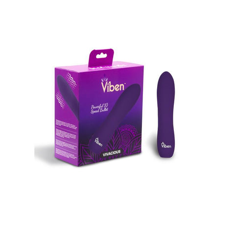 Viben Vivacious Rumble Motor Rechargeable Bullet Vibrator Violet BULLETS