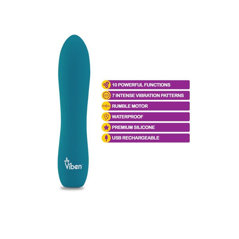 Viben Vivacious Rumble Motor Rechargeable Bullet Ocean BULLETS