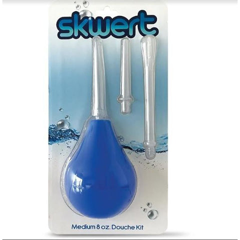 Skwert 4 Piece 8 Ounce Douche Medium Set for Personal Hygiene Blue Douches