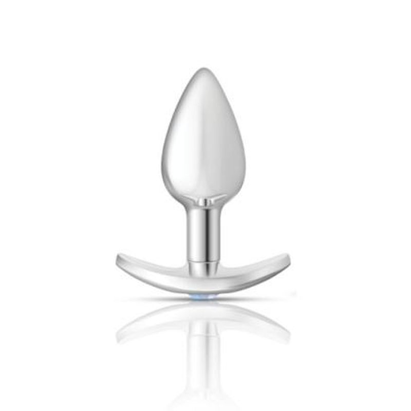 Cheeky Charms Silver Anchor Butt Plug with Clear and Pink Jewel (2.57 inch) > Anal Range > Jewel Butt Plugs