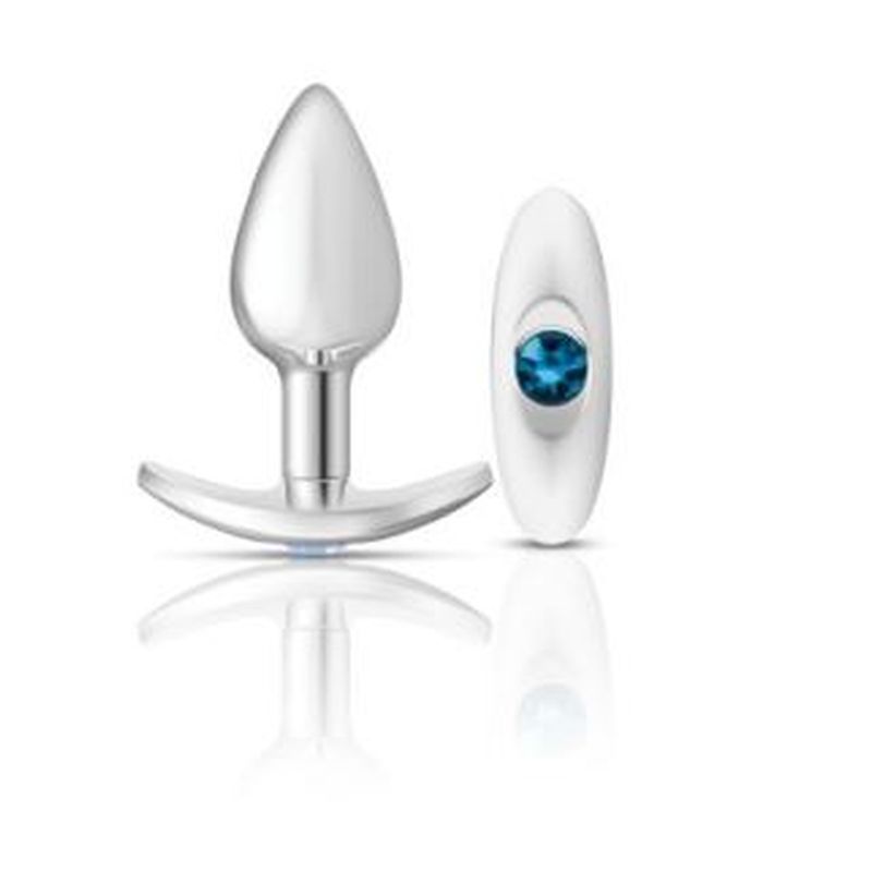 Cheeky Charms Silver Anchor Butt Plug with Clear and Pink Jewel (2.57 inch) > Anal Range > Jewel Butt Plugs