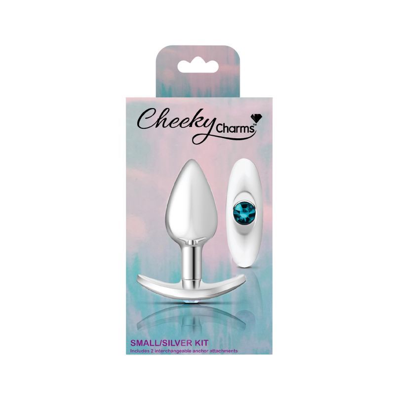 Cheeky Charms Silver Anchor Butt Plug with Clear and Pink Jewel > Anal Range > Jewel Butt Plugs
