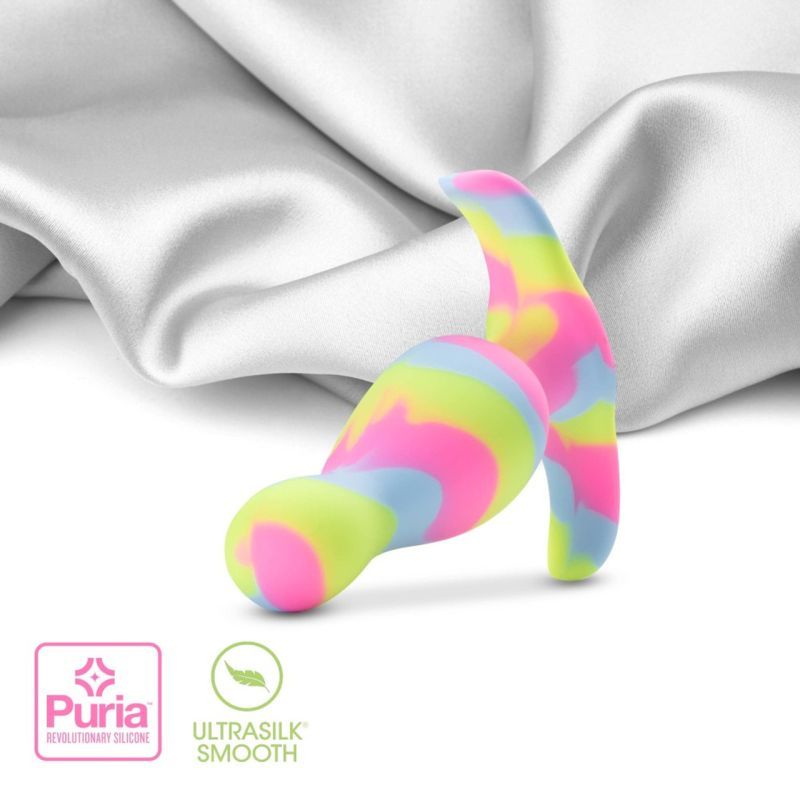 Avant Kaleido (Lime) – Ultrasilk Smooth Silicone Curved Vibrator > Anal Range > Vibrating Butt Plugs