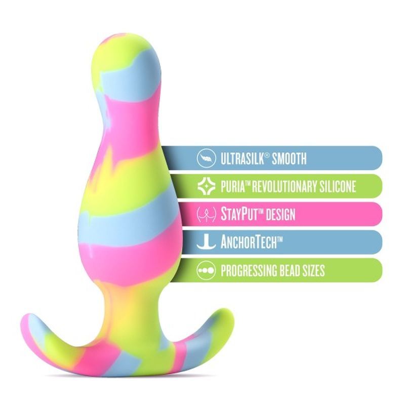 Avant Kaleido (Lime) – Ultrasilk Smooth Silicone Curved Vibrator > Anal Range > Vibrating Butt Plugs