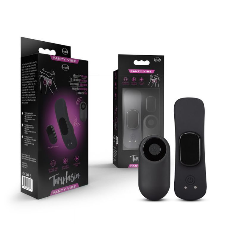 Temptasia Panty Vibe With Remote Control Black Black Panty Vibrators