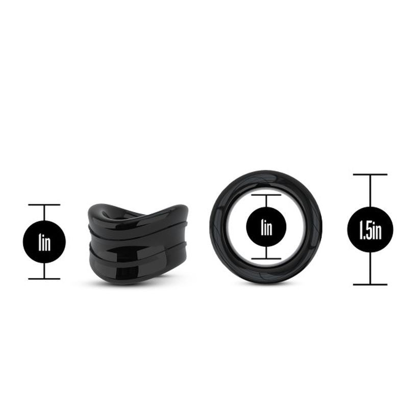 Stay Hard Beef Ball Stretcher Snug 1 Inch Black > Sex Toys For Men > Ball Stretchers