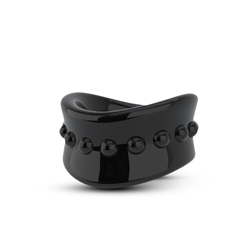 Stay Hard Beef Ball Stretcher Snug 1.5 Inch Black Adult Toy Ball Stretcher