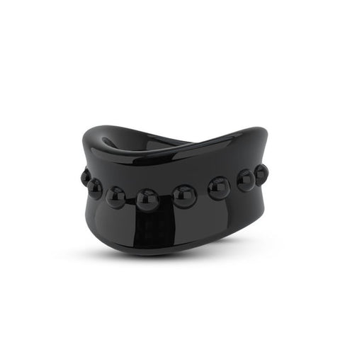 Stay Hard Beef Ball Stretcher Snug 1.5 Inch Black Adult Toy Ball Stretcher