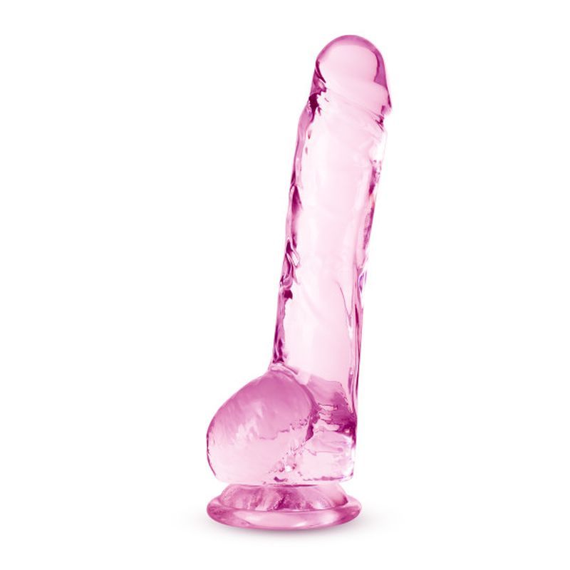 Naturally Yours 8 Inch Crystaline Dildo Rose DONGS