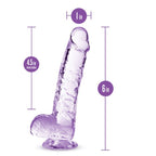 Naturally Yours Crystaline Amethyst – 6 Inch Suction Cup Dildo > Dildos > Realistic Dildos