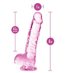 Naturally Yours 6 Inch Crystaline Dildo Rose > Dildos > Realistic Dildos