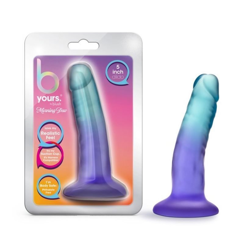 B Yours Morning Dew 5 Inch Dildo with Suction Cup Base Sapphire > Dildos > Slim Dildos