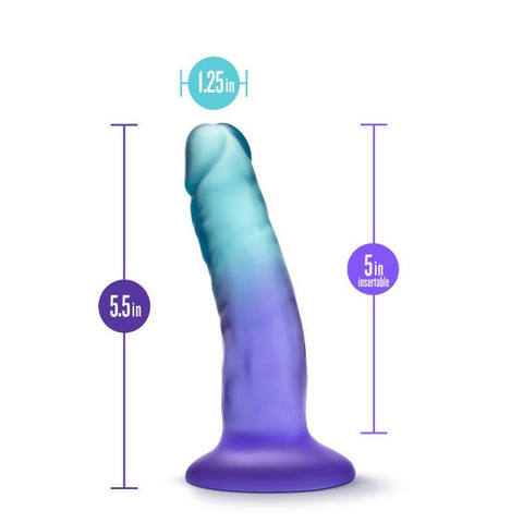 B Yours Morning Dew 5 Inch Dildo with Suction Cup Base Sapphire > Dildos > Slim Dildos