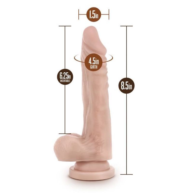 Dr Skin Realistic Cock Stud Muffin 8.5 Inch Beige > Dildos > Slim Dildos