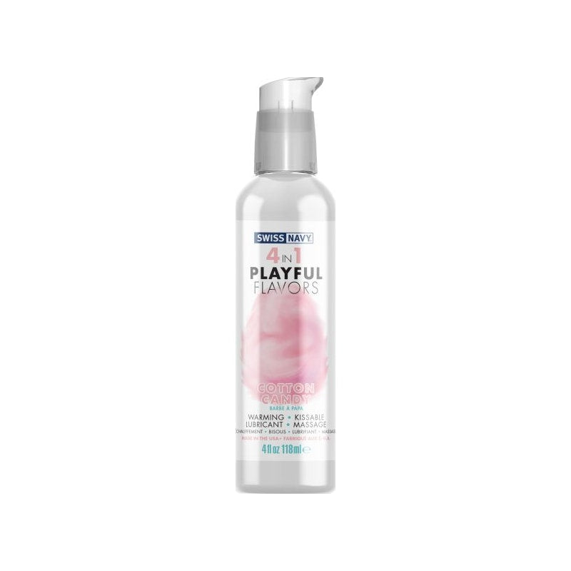 Playful Flavours 4 In 1 Cotton Candy 4oz/118ml Lube Default Title Flavoured Lube