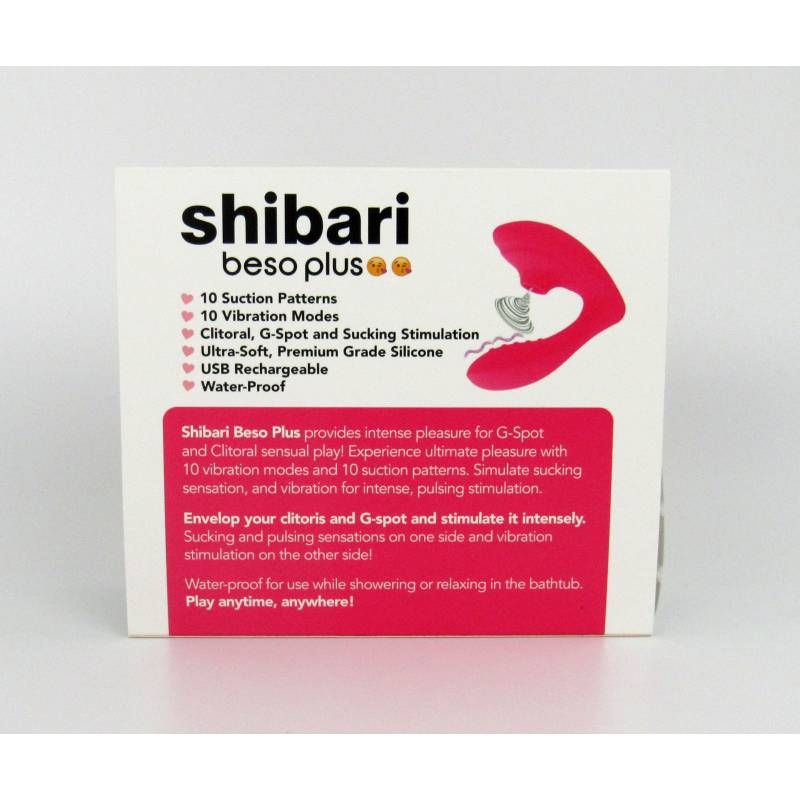 Shibari Beso Plus G Spot and Clitoral Vibrator in Pink Suction Stimulator