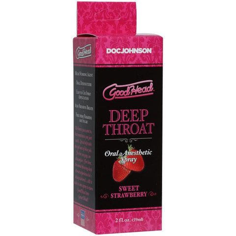 GoodHead Deep Throat Spray 59ml - Sweet Strawberry Flavor Oral Gels & Sprays