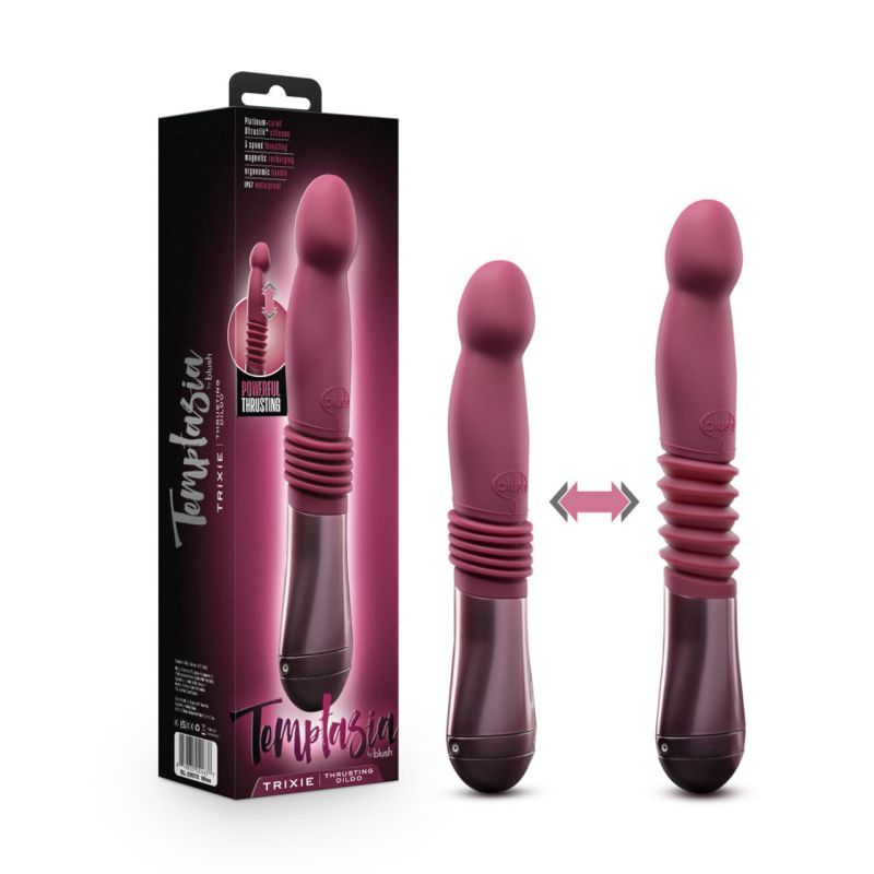 Temptasia Trixie (Wine) – Thrusting Dildo > Dildos > Thrusting Dildos
