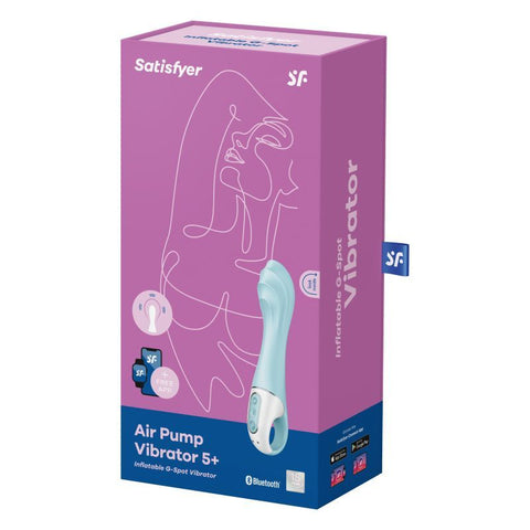 Satisfyer Air Pump Vibrator 5+ Blue 15mm Inflatable Shaft > Sex Toys For Ladies > G-Spot Vibrators