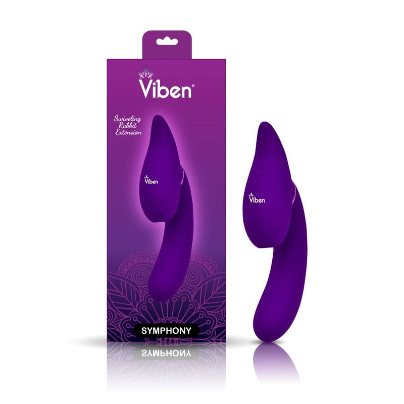Symphony 21 Mode Swivel Suction Head Triple Motor Vibrator Purple VIBRATORS-RABBIT