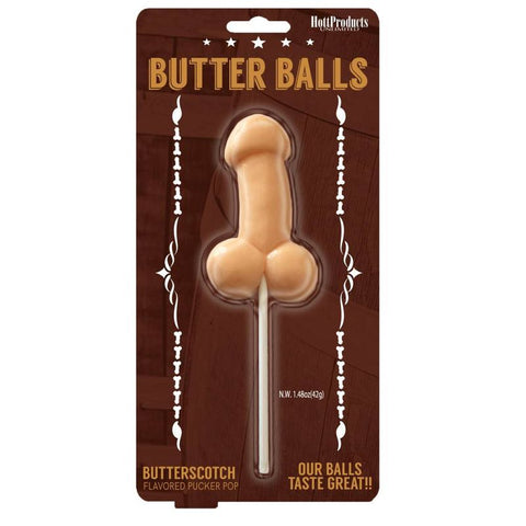 Butterballs Butterscotch Pecker Lollypop Beige Party Supplies
