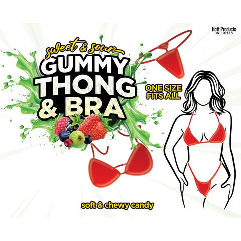 Sweet and Sour Gummy Thong and Bra – Edible Erotic Lingerie Edible