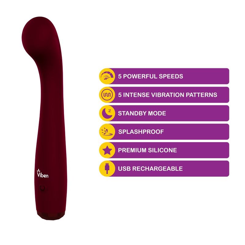 Viben Devotion Ruby G-Spot Vibrator – Sleek Design G-Spot Vibrator > Sex Toys For Ladies > G-Spot Vibrators