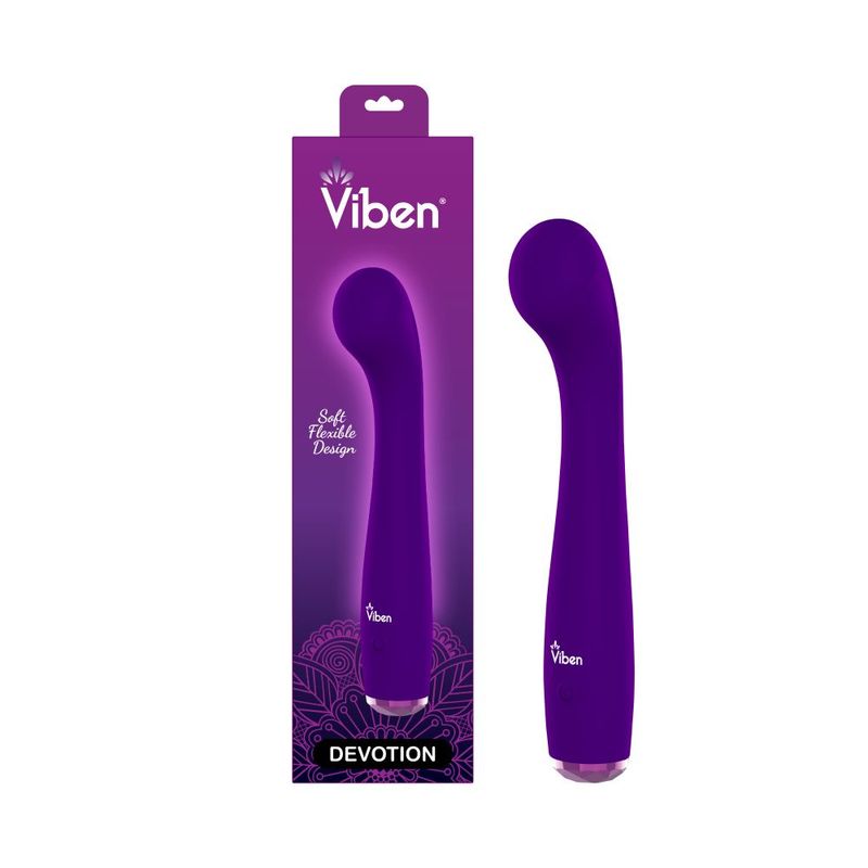 Viben Devotion Violet G-Spot Vibrator – Smooth Silicone Intense Stimulation Device > Sex Toys For Ladies > G-Spot Vibrators