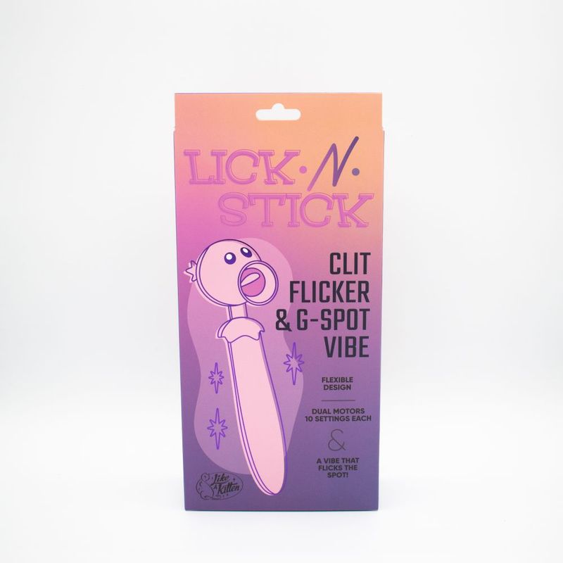 Lick n Stick Pink Clit Flicker and G-Spot Vibrator Toy > Vibrators > Finger Vibrators