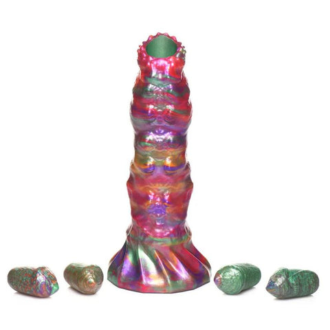 Larva Silicone Ovipositor Dildo with Eggs Fantasy Dongs