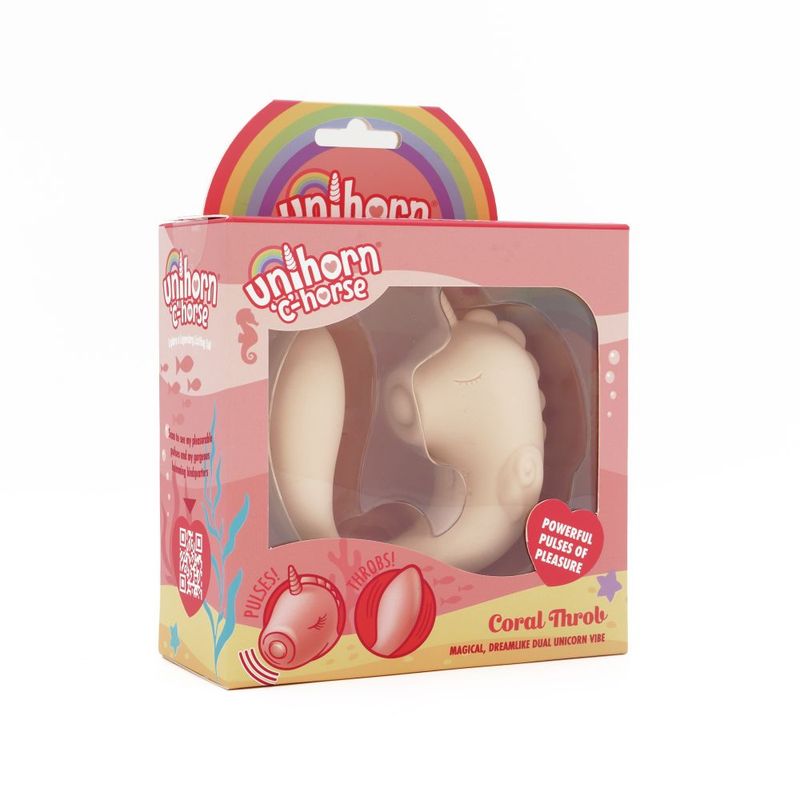 Unihorn Massager C Horse Coral Throb Adult Sex Toy Orange STIMULATORS