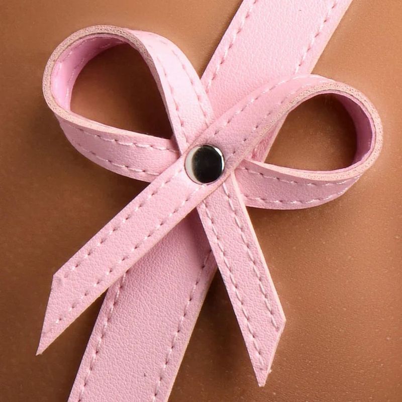 Bondage Harness with Bows (Pink) – Medium/Large Vegan Faux Leather Harness > Clothes > Womens Harnesses