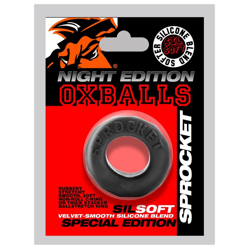 Sprocket Comfort No Roll Cock Ring Night for Enhanced Pleasure and Comfort Cockrings