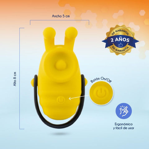 Bumblebee Shaped Yellow Vibrator for Intense Pleasure Finger Stimulator
