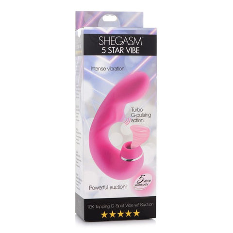 Inmi Shegasm 5 Star Tapping G-Spot Vibe with Suction Pink > Sex Toys For Ladies > G-Spot Vibrators