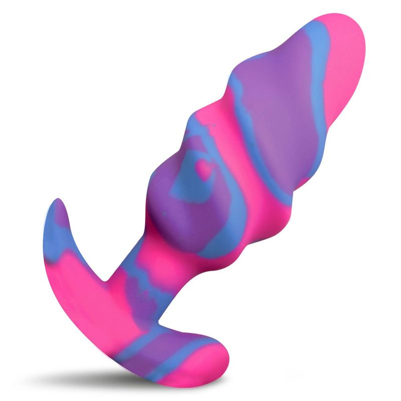Unicorn Swirl Medium Silicone Butt Plug Multi Butt Plugs