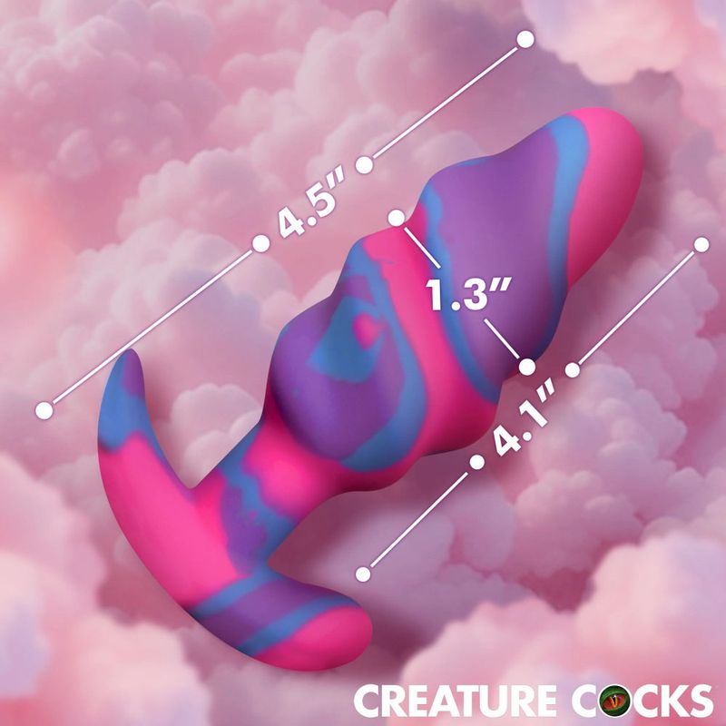 Unicorn Swirl Medium Silicone Butt Plug – Body-Safe Silicone Butt Plug > Anal Range > Butt Plugs