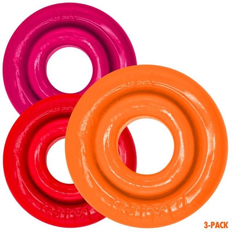 Rimringz Multi Size 3 Pack – Plush Soft Comfort Cockring Set Orange > Cock Ring > Sets