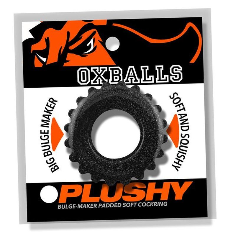 Plushy Single Ring (Black Mica) – Cushy Flexible Cock Ring COCK RINGS