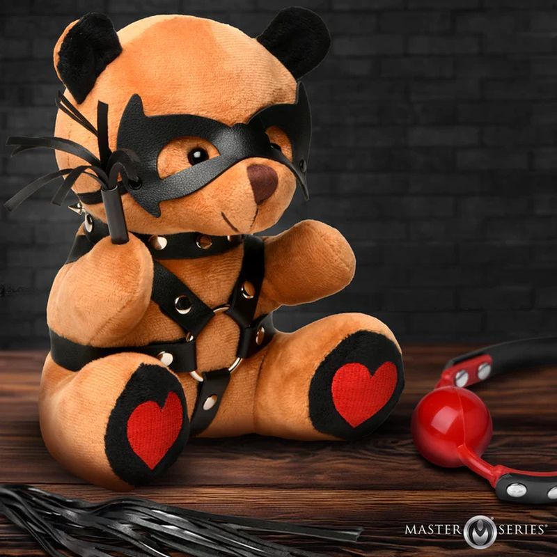 Dom Teddy Bear Plushy – Collectible 8.7 Inch Plush Toy with Vegan Leather Harness > Novelties > Gag Gifts