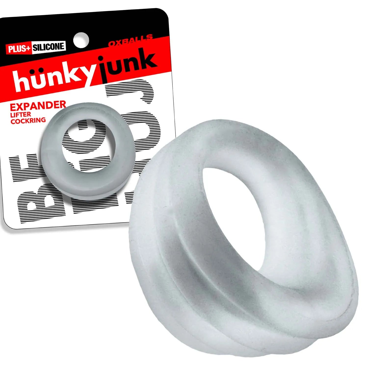Expander Slimmer Scoop Style Cockring Clear Steam > Cock Ring > Single