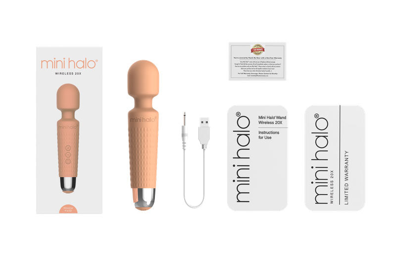 Mini Halo Peach Fuzz Wireless Wand Massager Rechargeable > Sex Toys > Mini Massagers