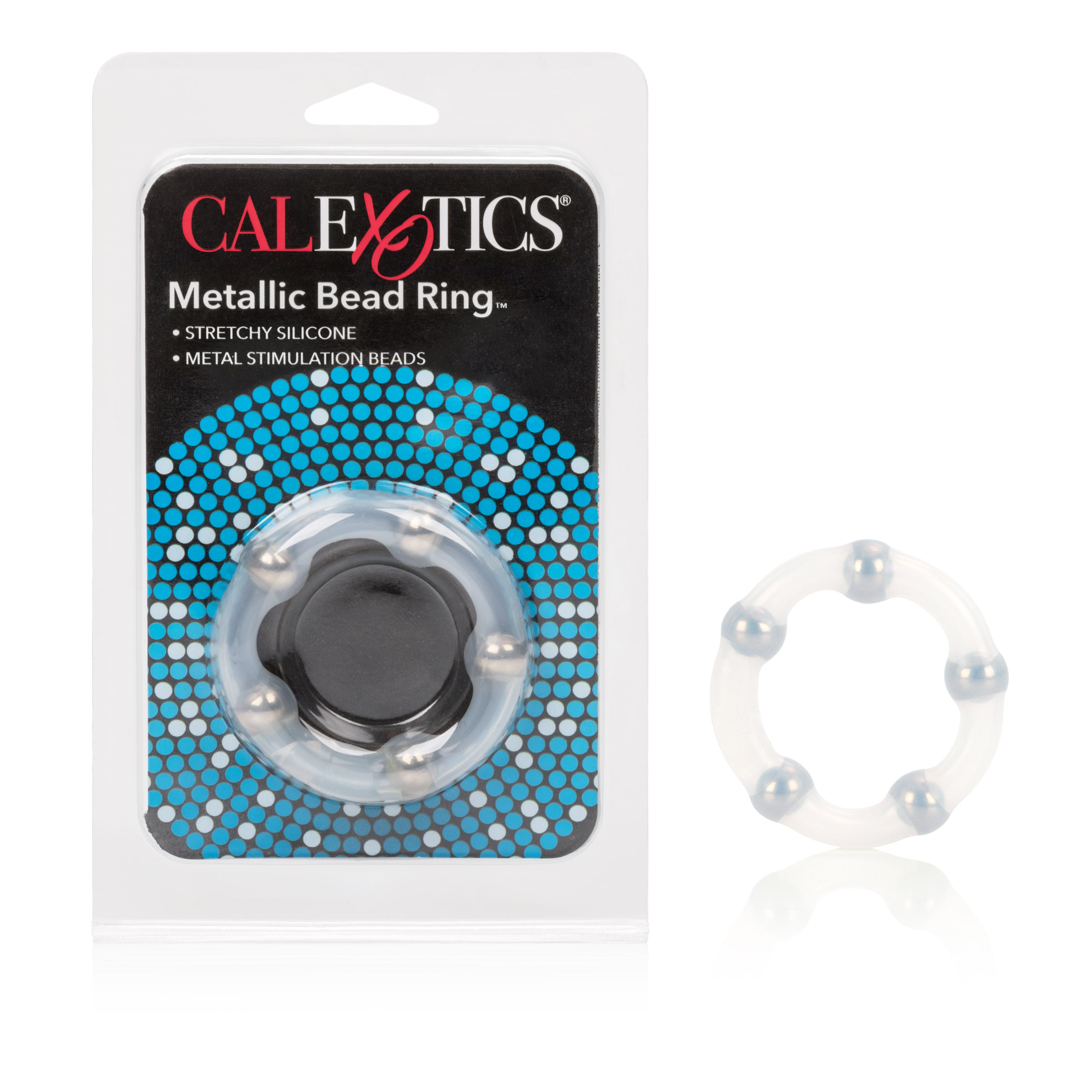 Metallic Bead Ring Clear COCK RINGS
