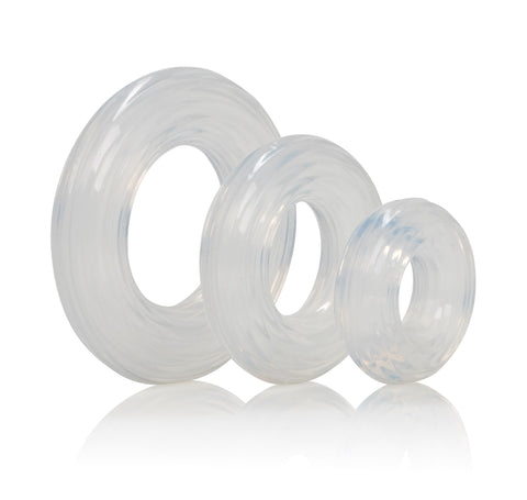 Premium Clear Silicone Ring Set - Medium, Large, XL Sizes COCK RING Set